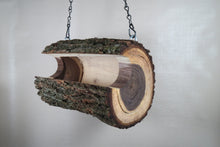 walnut log bird feeder, Schoolhouse Woodcrafts