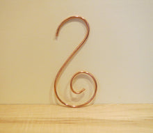 Copper Hooks, Set of Three Swirly Hooks, Solid Copper Hooks, Home & Garden Copper Hooks