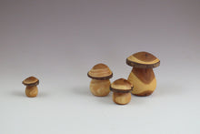 Turned wood ornaments, mushroom ornaments, miniature ornaments