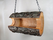 bird feeder, Natural hanging  log bird feeder